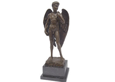 Rzeźba z odlewu żeliwnego ręcznie robiona Dostosowany rozmiar Antyczny posąg anioła