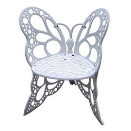 Krzesła z pojedynczym motylem z kutego żelaza i kółkiem, odporne na warunki atmosferyczne