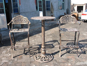 Unikatowy metalowy kuty żeliwny stół ogrodowy i 2 krzesła ekologiczne