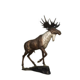 Casting Metal Life Size Deer Ozdoby do trawników / Rzeźba z brązu jelenia
