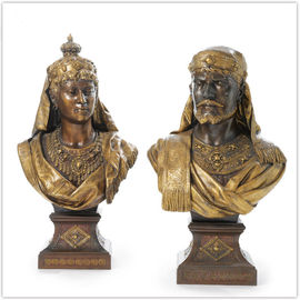 Dostosowane sztuki ludowej Antyczne statuetki z żeliwa / brązowe posągi ogrodowe