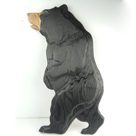 Dekoracja ścienna domu Rzeźbione rzeźby drewniane niedźwiedzia, drewniane rzeźby ogrodowe