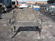 Nowoczesny stół z żeliwa i krzesła z antycznym brązu zestaw żeliwny na świeżym powietrzu