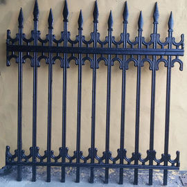Antyczne dekoracyjne żelazne ogrodzenie / Bariera bezpieczeństwa pieszych Niestandardowe metalowe ogrodzenie