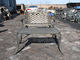 Nowoczesny stół z żeliwa i krzesła z antycznym brązu zestaw żeliwny na świeżym powietrzu